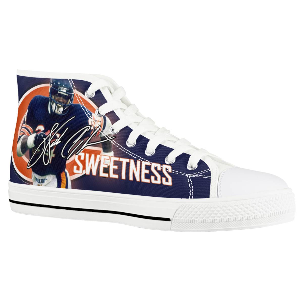 Men's Chicago Bears High Top Canvas Sneakers 005 Men's Chicago Bears High Top Canvas Sneakers 005
